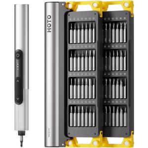 HOTO SNAPBLOQ S-A01 3.7V Electric Screwdriver with 56 Bits & 3 Torque Settings, Precision Screwdriver Set, 250RPM, LED Light, Lock Pick Set, Repair Tool Kit for Electronics, Door Bell, Watch