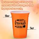 Nefelibata 24 Pack 15OZ Thanksgiving Party Plastic Cups Friendsgiving Disposable Tableware Friends Gathering Party Supplies Thanksgiving Dinner Wedding Birthday Favors Give Thanks Drinking Cups