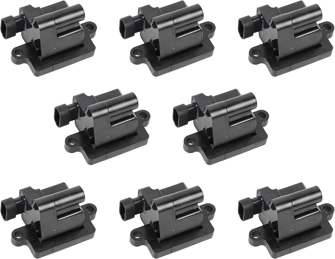 Ignition Coil Pack Set of 8 - Replaces 12558693, GN10298, C1208, D581 - Compatible with Cadillac, Chevy & GMC - Escalade, Silverado, Avalanche, Express 3500, Suburban, Tahoe, Sierra, Savana, Yukon
