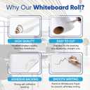 Whiteboard Sticker for Wall, 120" x 24" No Ghosting Peel and Stick Dry Erase White Board Roll, Stain-Proof Self-Adhesive Whiteboard Paper for Home, Office, Classroom
