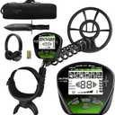 DR.TEK Metal Detector for Adults Waterproof, Professional Gold Detector Kit with Higher Accuracy, 10" IP68 Coil, 5 Modes, Backlight LCD Display, Advanced DSP Chip for Beach Underwater Hunting