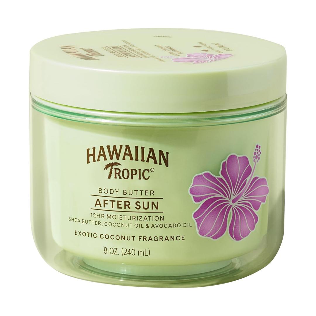 Hawaiian Tropic After Sun Body Butter with Coconut Oil, 8oz | Hawaiian Tropic After Sun Lotion, Beach Essentials, Summer Vacation Essentials, Tan Extender Lotion, Coconut Body Butter, 8oz (8 Fl Oz (Pack of 1))