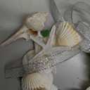 2PCS Seashell Christmas Ornaments - Handmade Natural Shell Crafts, Small Christmas Tree Wreath Hanging Ornaments, for Coastal & Beach & Nautical Xmas Tree Decor