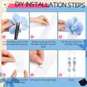 Yinder 36 Pcs DIY Graduation Leis Set Class of 2026 Flower Graduation Stole with Tassel Acrylic Card Letter Sticker Congrats Grad Necklace for Craft High School College Gift Ceremony Party(Blue)