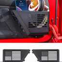 Savadicar Metal Front Door Pockets Compatible with 20112018 Jeep Wrangler JK JKU, Door Storage Accessories for Replace Sagging Nets, 2 PCs
