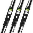 3 Pack Mulching Mower Blades 20.51" Replacement for Kubota K5371-34330 K5371-34340 K5371-99020 60 Inch Deck RCK60B-22BX RCK60B-23BX RCK60D-26BX 0.87" Circle Center Hole