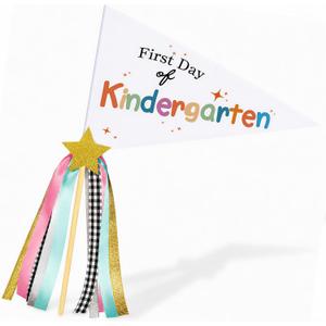 First Day of School Flag, Kindergarten Back to School Pennants