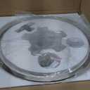 20.5'' Brushed Nickel Drum Chandelier, 5-Light Large Modern Chandeliers for Dining Room Hanging Light Fixture Drum Pendant Light with White Fabric Shade for Kitchen Living Room Foyer Bedroom