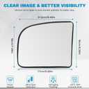 Right Passenger Side Power Heated Mirror Glass Compatible with Ford F250 F350 F450 1999-2007, E150 2002-2004, E350 2002-2019, E450 2002-2017, Excursion 2000-05 Replacement Outer View Mirror
