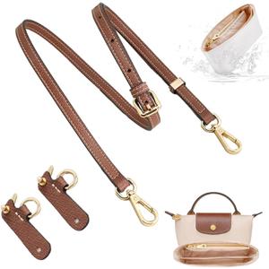 Purse Straps Kit Replacement with Multi-Pocket Waterproof Handbag Organizer Insert Compatible with Mini Longchomp Tote Bag, X-Small