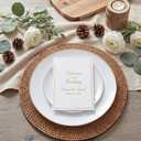 KIRE 200PCS Gold Plastic Plates - Disposable Plates for Party - White Plastic Plates with Gold Rim Include 100 for Dinner and 100 for Dessert/Salad in Wedding/Party/Spring/Graduation/Mother's Day