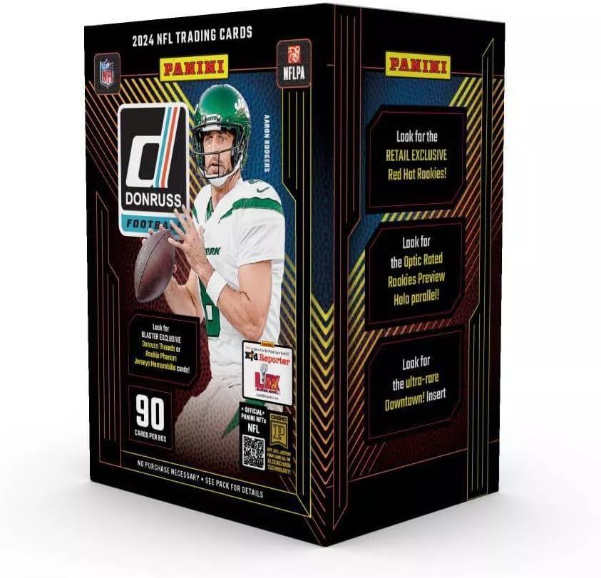 2024 Panini Donruss Football Trading Cards Blaster Box (Downtown Inserts)