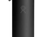 Hydro Flask Water Bottle - Insulated Stainless Steel - Wide Straw Lid, Non Spill, Leakproof in 24 Oz Tonal Black