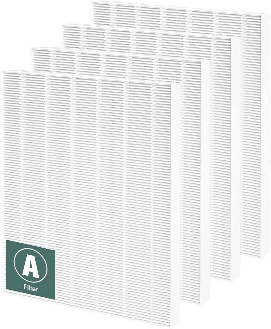 4 Pack 115115 HEPA Replacement Filter A Size 21 Compatible with Winix PlasmaWave Air Purifier C535 5300 5300-2 5500 5500-2 6300 6300-2 P300 AM90 9000 5000 5000B C909 9800 by Funmit