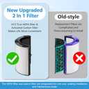 2 Pack Combi 360Glass Filter For Dyson HP1 HP2 TP09 TP07 TP06 TP04 TP10 TP7A HP04 HP06 HP07 HP09 HP10 HP4A HP7A PH01 PH02 PH03 PH04 PH3A DP04 PC1 PC2 Air Purifier, Activated Carbon Filter #965432-01
