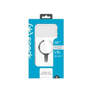 GEMSHELL Grip Magsafe Case For iPhone 15Pro In Clear/Chrome Finish