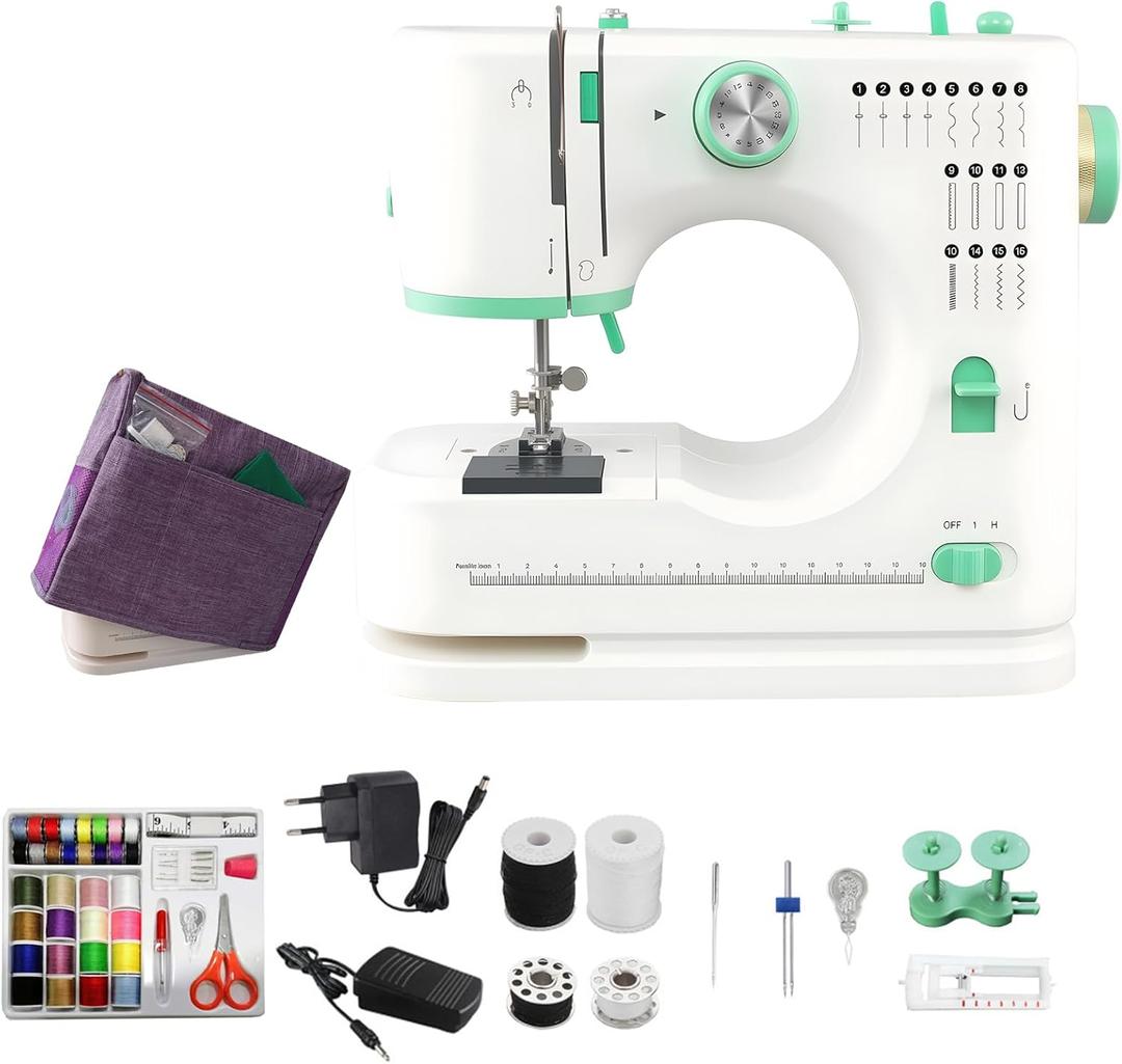 Ballet on twin needles.Sewing machine  Portable 16 Built-In Stitches, Dual Speed, Double Needle Thread  Compact Sewing Machine for Home Useldeal forAdults beginners