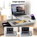 Large Lap Desk for Laptop with Phone Holder, Elevated Laptop Stand for Bed, FIts up to 17" Laptops & MacBook, Lightweight Lap Desks for Adults with Comfortable Cushion for Bed & Couch
