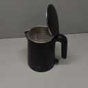 Electric Kettle Stainless Steel, 1.0L Small Water Boiler 1200W Fast Boiling, Double Wall Tea Kettle Pot Automatic Shut Off, Durable Coffee & Tea Maker/Warmer/Heater Black