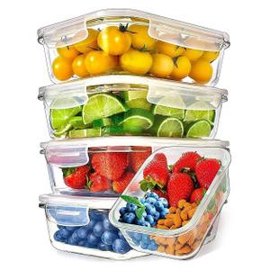 Fullstar Prep Naturals 5 pc Glass Storage Container Set