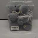 Velvet Ornaments for Christmas Tree Decorations - Dusty Blue Flocked Christmas Ornament Set for Winter Holiday Decor - Shatterproof Xmas Balls Ornaments Bulk - Pack of 24 (Grey)