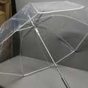 Clear Umbrella for Rain, Dome Bubble Umbrellas for Wedding, Windproof Transparent Umbrella with Large Canopy, Reinforced Fiberglass Frame & Aluminum Shaft, Lightweight for Prom & Outdoor Events
