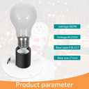 Blow Mold Light Kit Replacement Medium Base LightLight Cord with Switch, for MB48 E26 E27LED Single Light Cord Kit,for Christmas Village Halloween Salt Lamps Home Festive (2 Sets) (White 2 Pcs)