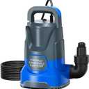 Sump Pump 1.1HP Submersible Clean/Slight Dirty Water Draining Pump 4700GPH Electric Portable Transfer Water Pump for Swimming Pool Tubs Garden Pond