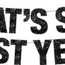 KatchOn, Glitter That's So Last Year Banner Black - 10 Feet, Pre - Strung, No DIY | Black Happy New Year Sign | New Years Eve Party Supplies 2026, New Years Decorations 2026 | New Year Banner, NYE Decorations 2026