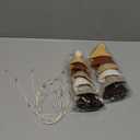 12 Pack Mini Party Hats for Stuffed Animals, Brown Mini Hats with Pom Poms for Dolls Dog Birthday Party Hats for Dog Cat Pet Birthday Decoration Boho Autumn DesignDecorations