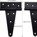 Heavy Duty Gate Hardware Kit,with Self Locking Gate Latch,2 PCS 6inch T-Hinges,1 PC 6.5inch Gate Handle