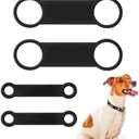 8 Pack Slide on Dog Tag Replacement Rubber Dog Tag Holder for Pet Collar, Silicone Elastic Dogs Tags Holder Rubber Band Replacement 2 Sizes Pet Name ID Tags for Small Dogs Cat Puppy Kitten Collar