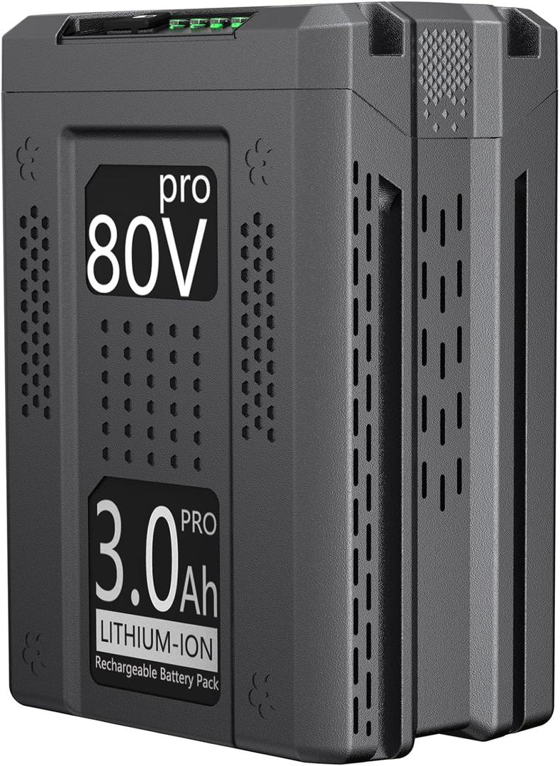 3.0Ah Replacement for Greenworks 80V Battery GBA80250 GBA80200 GBA80300 Pro 80 Volt Lithium Batteries (GEW 1P)