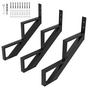 3 Pack Steel Stair Step Riser, 2-Step Metal Stair Stringer Heavy Duty, Steel Stair Stringer for 20" Height Deck and Outdoor Steps