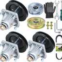 3 Pack Pre-Greased 918-0660 Spindle Assembly with 756-04129 756-0627D Idler Pulley 754-04153 Belt Replaces 618-0660, 918-0625B, 618-0625, 918-04137A for Cub Cadet i1046 LT1045 LT1046 Tractors
