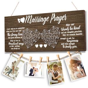 Wedding Gifts,Bachelorette & Bridal Shower Gifts for Bride and Groom Engagement Present for Wife NewlyWed Couple Marraige Prayer Photo Holder