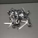 12 Pcs Silver Metal Christmas Bow Ornaments for Christmas Tree Garland Wreath Bulk Bow with Clip Ornament Vintage Indoor Outdoor Home Xmas Party Decorations, 4 x 5 Inches