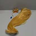 Wiggy Mermaid Blonde Wavy Wig for Adult, Long Golden Cosplay Wigs + Crown Brooch Earrings Accessories + Wig Cap for Halloween Costume Party