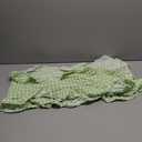 HunnmingRe 1 Pcs Light Green Plaid Gingham Ruffle Table Runner 118 x 13.8'' Farmhouse Table Runner 100% Cotton Scalloped Long Dresser Scarves for Dining Room, Wedding, Kitchen Rustic Home Decor