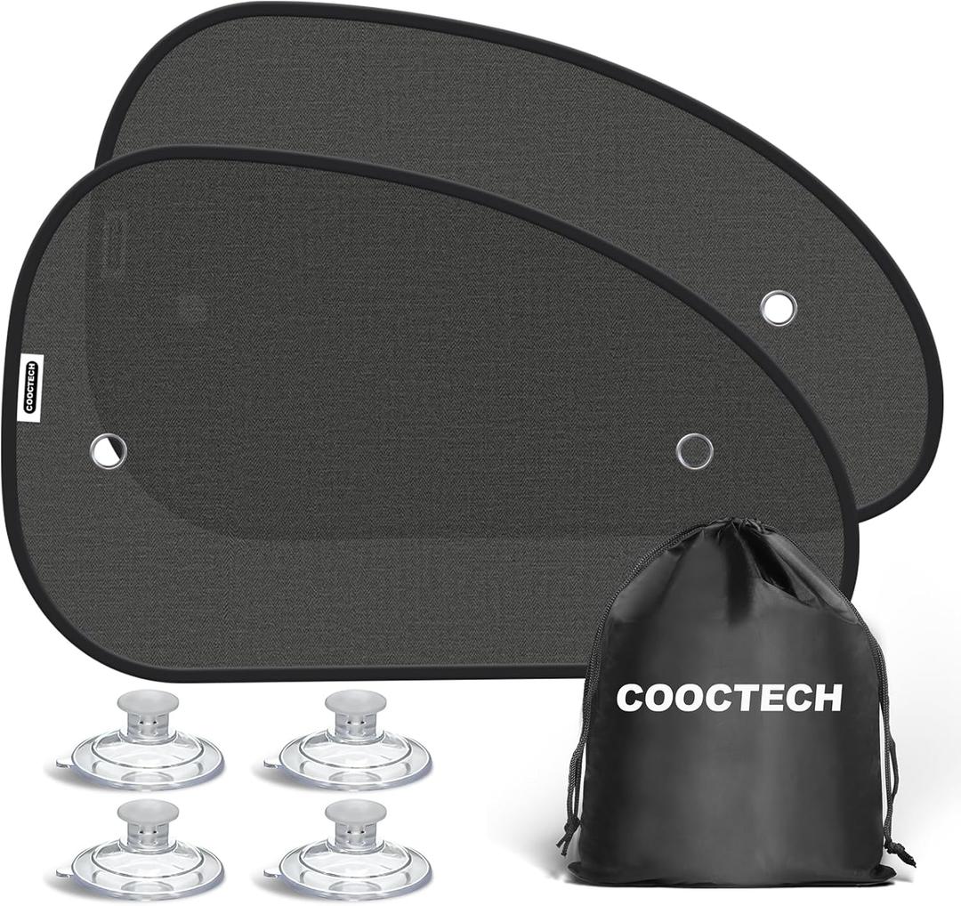 Car Window Shades for Side Window 25"X15"(2 Pack), Car Window Shade for Baby Suction Cup, Sun Shade Side Window Can Blocks 99.98% UVR