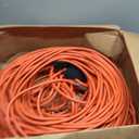 POWGRN 300 ft 12/3 Outdoor Extension Cord Waterproof Heavy Duty with Lighted End 12 Gauge 3 Prong, Flexible Cold-Resistant Long Power Cord Outside, 15Amp 1875W SJTW Orange ETL Listed
