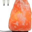 7 Inch Himalayan Salt Lamp with Dimmer Cord - Night Light Natural Crystal Rock Classic Wood Base Authentic from Pakistan - 4"D x 4"W x 7"H