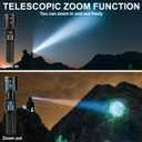 Flashlight Rechargeable USB-C, Flashlights High Lumens3 Light Modes, Digital Battery Display Tactical Flashlight, P65 Waterproof LED Flash Light for Camping, Hiking, Emergencies (H06)