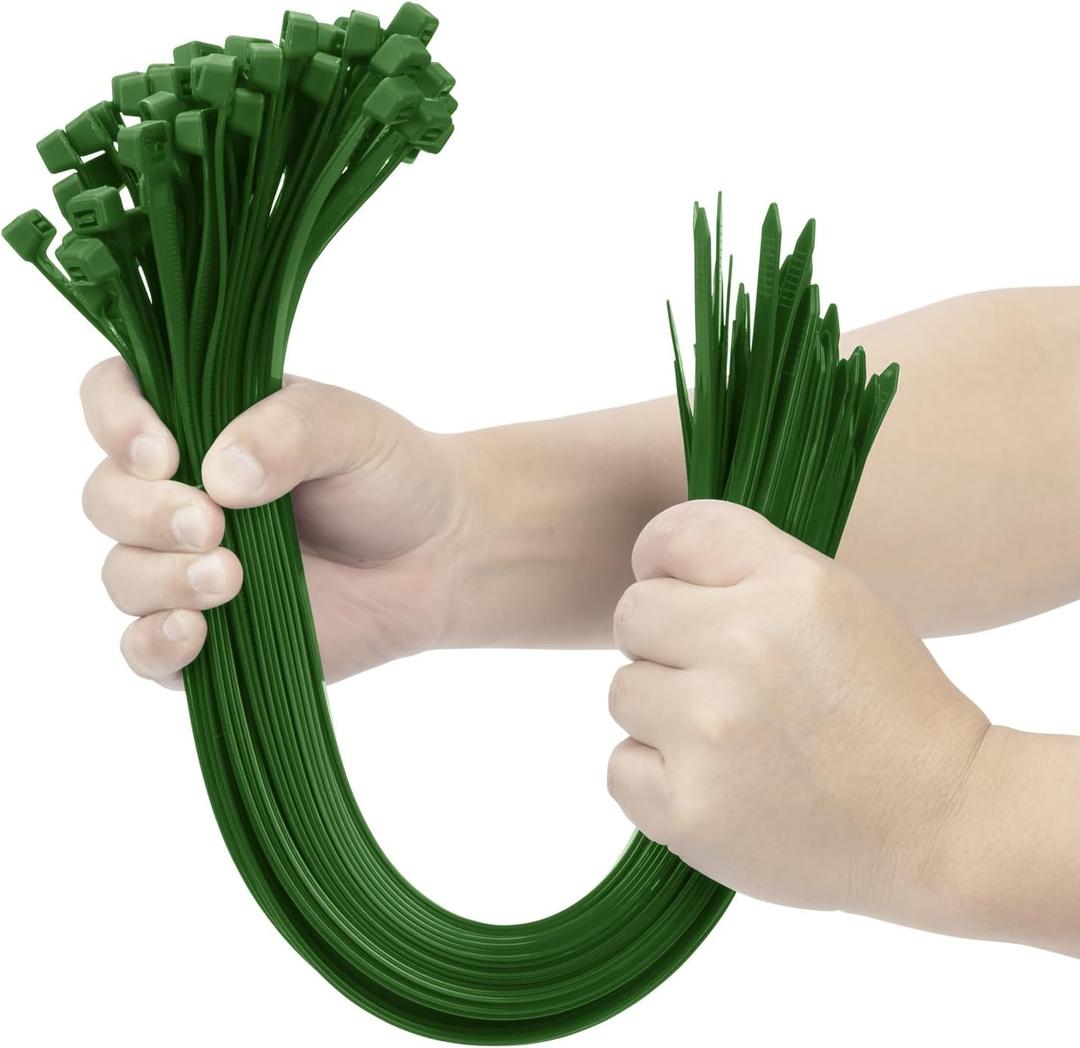 XINGO Garden Green 24 Inch Zip Ties Heavy Duty 100 Pack, 200 LBS Ultra Strong Plastic Wire Ties, Large Cable Ties Extra Long Tie Wraps, Indoor and Outdoor UV Resistant XINGO Garden Green 24 Inch Zip Ties Heavy Duty 100 Pack, 200 LBS Ultra Strong Plastic Wire Ties, Large Cable Ties Extra Long Tie Wraps, Indoor and Outdoor UV Resistant