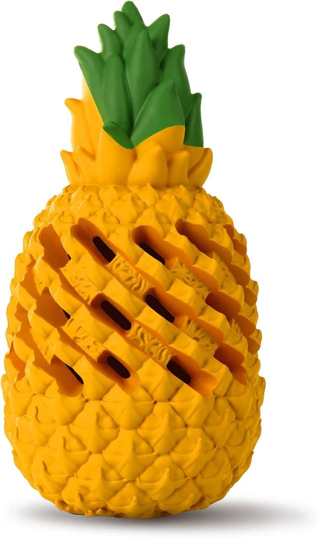Dog Toy for Aggressive Chewers Large Breeds, Indestructible Pineapple Dog Toys, Tough Treat Dispensing Toys for Small Medium Large Dogs (Large) (6.7 In)