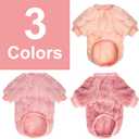 Dog Sweater, 3 Pack Dog Sweaters for Small Dogs or Cats, Girl or Boy, Warm Dog Clothes Shirt Coat for Winter Christmas (Peach, Dark Pink, Light Purple, XX-Small)