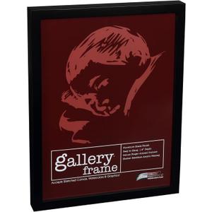 Ambiance Gallery Wood 1.5" Deep Picture Frames - Single 16"x20" Black Wood Frame, Shatter-Resistant Acrylic Glazing & MDF Backing, Horizontal or Vertical Wall Display