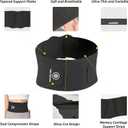 Ultra Thin Back Brace for Lower Back, Breathable Lightweight Back Brace for Women & Men, Adjustable Back Support Brace for Lower Back Pain Relief, Sciatica, Scoliosis, Herniated Disc (Black, Large)