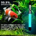 20W Pond UV Light for 100-1200 Gallon, Aquarium UV Light, UV Water Clarifier for Koi Pond, Cold Plunge, Aquarium, Swimming Pool, Spa and Fish Tank Algea Control