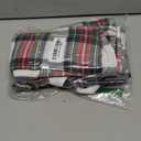 Elrene Home Fashions Christmas Classic Holiday Plaid Cotton Napkins, Holiday Table Decor, 17" x 17", Set of 8